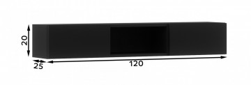 Raft suspendat, 120x20 cm, Lanzzi, Eltap - Img 6