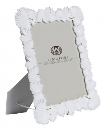 Rama foto alba din sticla si rasina, 28,5 x 1,7 x 33 cm, Palm Leaf Mauro Ferreti