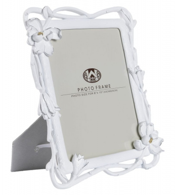 Rama foto alba din sticla si rasina, 29,3 x 3 x 33,5 cm, Magnolia Mauro Ferreti