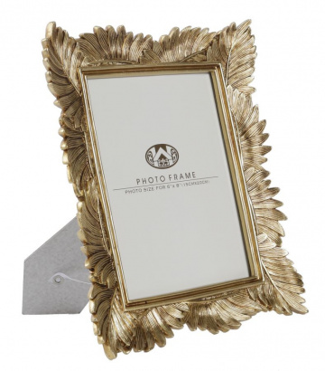 Rama foto aurie din sticla si rasina, 23,5 x 3 x 28 cm, Olly Mauro Ferreti