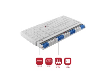 Saltea cu arcuri pocket, 200 cm, Monti, ADRK Furniture