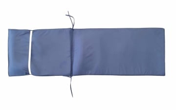 Saltea cu spumă poliuretanică Somnart 60x190, înălțime 4.5 cm, pentru șezlong, doua segmente, husă impermeabilă, culoare bleumarin - Img 3