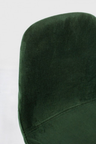 Scaun bar verde inchis din catifea si metal, Irelia Bizzotto - Img 3