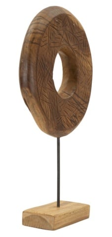 Sculptură Dorat din Teak Reciclat, 35X10X58 cm, Mauro Ferretti - Img 2