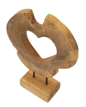 Sculptură Hasi din Teak Reciclat, 28x10x38, Mauro Ferretti - Img 3