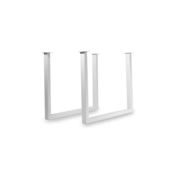 Set picioare masă metal AlmaCasa Frame, culoare albă, vedere perspectivă