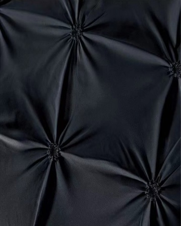 Set FNJS-33 negru din finet fara elastic, husa de pilota 200x230 cm pentru pat dublu