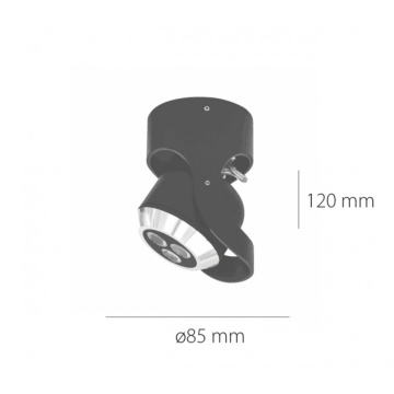 Spot Periscope LED Kelektron, finisaj negru, 12 x 8,5 cm, imagine secundară, SKU 20 7 07 003 30 102