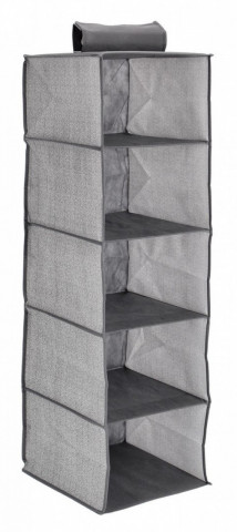 Suport haine vertical, gri, cu 5 compartimente, Tidy Yes