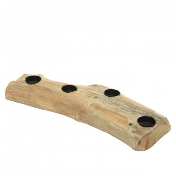 Suport pentru lumanari, Decoris, 50 cm, lemn de tec - Img 1
