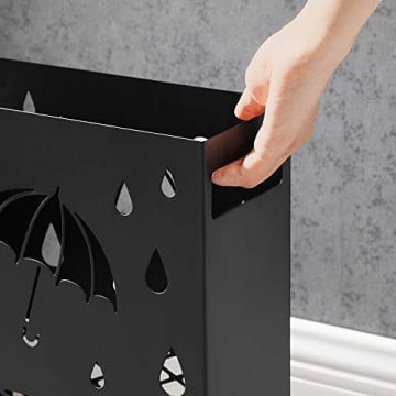 Suport umbrela, 28 x 12 x 41 cm, metal, negru, Songmics - Img 6