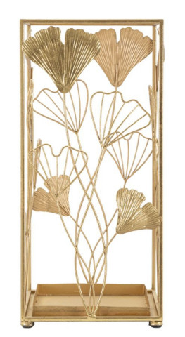 Suport umbrele auriu din metal, 22,5x22,5x48,5 cm, Gold Leaf Mauro Ferretti - Img 3