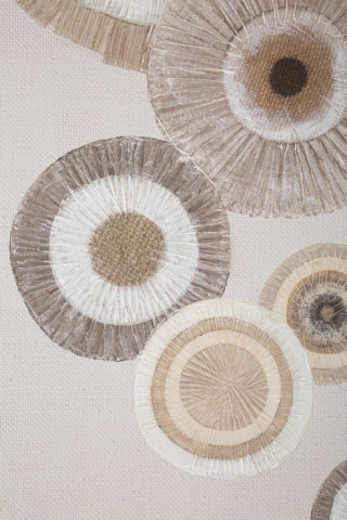 Tablou decorativ maro din lemn de Pin si panza, 50x3,2x100 cm, Circly-A Mauro Ferretti - Img 2
