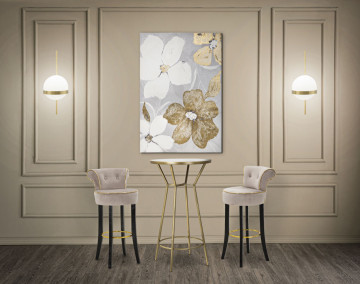 Tablou decorativ multicolor din lemn de Brad si panza, 80x3x120 cm, Flowery Mauro Ferretti - Img 6