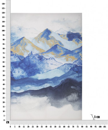 Tablou decorativ multicolor din lemn de Brad si panza, 80x3x120 cm, Mountains Mauro Ferretti - Img 6
