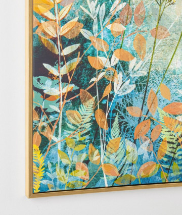Tablou decorativ multicolor din lemn de Pin si panza, 120x3,2x90 cm, Galeria Flowers Bizzotto - Img 2