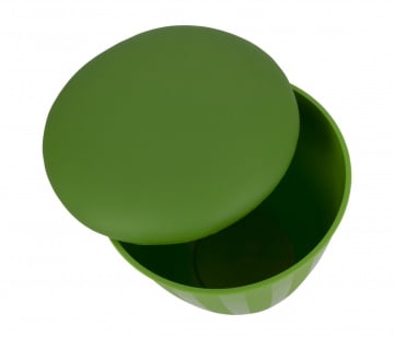 Taburet verde din plastic si piele ecologica, cu spatiu de depozitare, ø 38 x h45 cm, Easy Mauro Ferreti - Img 2