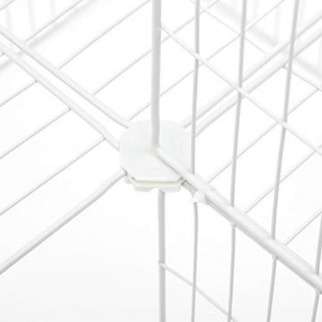 Tarc interior pentru animale de companie, 143 x 73 x 71 cm, metal, alb, Songmics - Img 6