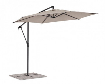 Umbrela de gradina bej din poliester si metal, ∅ 300 cm, Tropea Bizzotto - Img 1