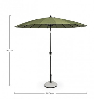 Umbrela de soare, antracit / verde masliniu, diam. 270 cm, Atlanta, Yes - Img 2