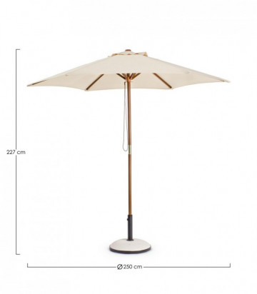 Umbrelă de soare, bej, diam. 250 cm, Syros, Bizzotto - Img 2