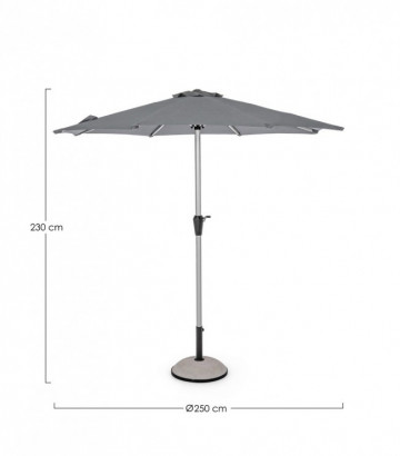 Umbrelă de soare, gri inchis, diam. 250 cm, Vienna, Bizzotto - Img 2