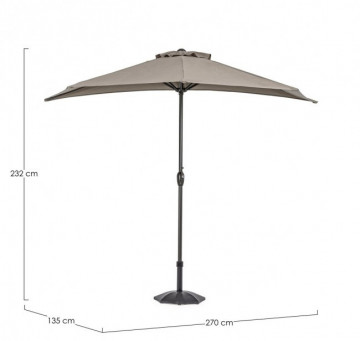 Umbrella semiluna, gri, 270 cm, Kalife, Yes - Img 3