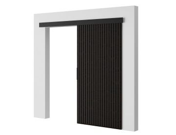 Ușă glisantă Perion – 106x1.6x205 cm – Wenge / Negru – imagine suplimentară a produsului
