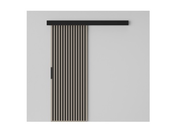Ușă glisantă Perion – 76x1.6x205 cm – Cașmir / Negru