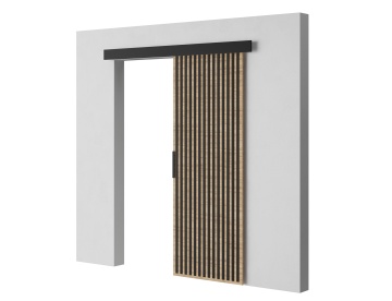 Ușă glisantă Perion – 76x1.6x205 cm – Sonoma / Negru - Img 2