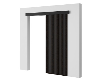 Ușă glisantă Perion – 86x1.6x205 cm – Wenge / Negru - Img 2