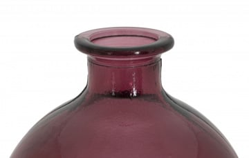 Vaza decorativa alba / roz din sticla reciclata, ø 19 x H45 cm, Napoles Mauro Ferreti - Img 2