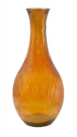 Vaza decorativa portocalie din sticla reciclata, ø 34 cm, Slim Mauro Ferreti - Img 1