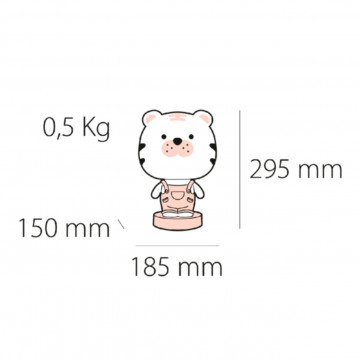 Veioza pentru copii Cute Pet Tiger 2, 1x E14 / 7W / 12V, roz, Kelektron - Img 5