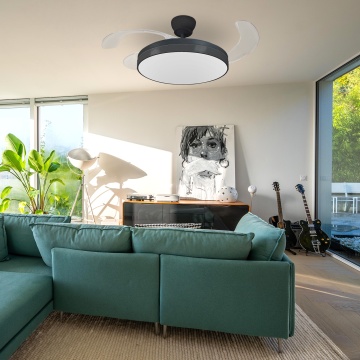 Ventilator de tavan LED Ventego, 3 pale, 72W, Negru, Kelektron - Img 2