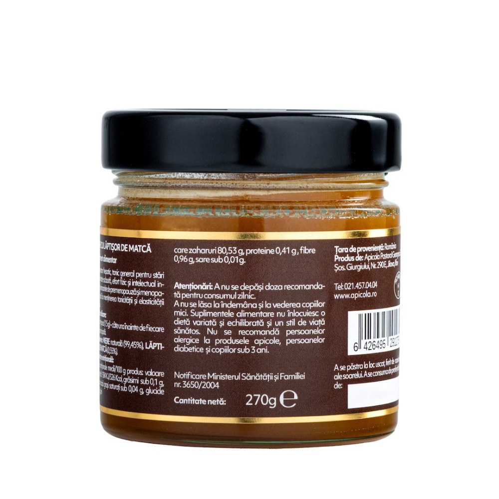 Miere cu laptisor de matca 270g - Albina Carpatina