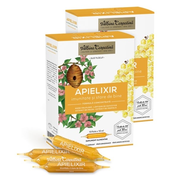 Apielixir imunitate și stare de bine 20+10 fiole x 10ml