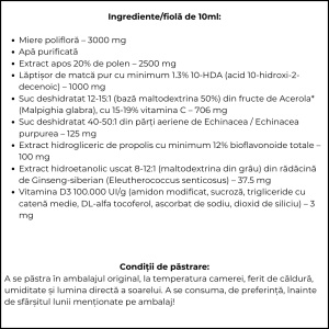 Apielixir imunitate forte 20 fiole x 10ml + 10 fiole - Img 3