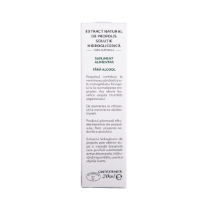 Extract natural de propolis soluție hidroglicerică 20ml - Img 2