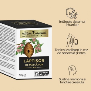 Lăptișor de matcă 2% 10-HDA 100+100g - Img 5