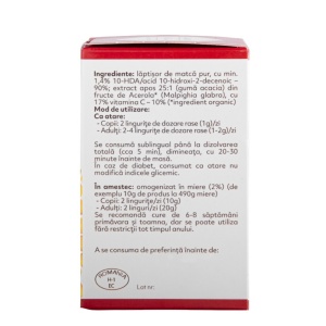 Lăptișor de matcă cu vitamina C naturală din Acerola 10g - Img 4