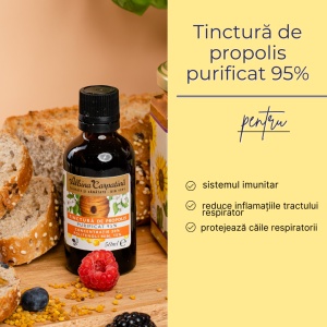 Tinctură de propolis purificat 95% Polifenoli min. 15% - 50ml+50ml - Img 5