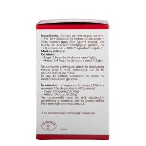 Lăptișor de matcă cu vitamina C naturală din Acerola 25g - Img 4