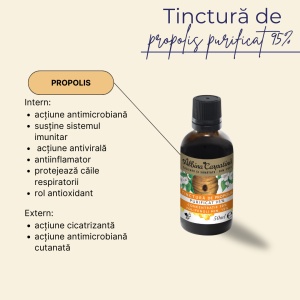 Tinctură de propolis purificat 95% Polifenoli min. 15% - 50ml+50ml - Img 6