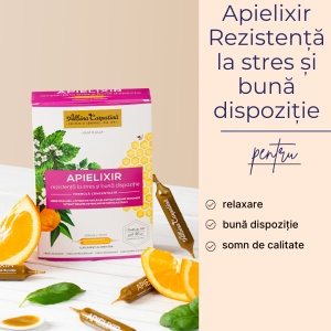 Apielixir rezistență la stres și bună dispoziție 10 fiole - Img 5