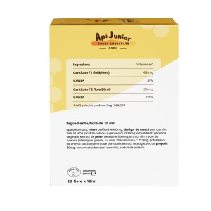 ApiJunior Tonic Imunitate Copii 20 fiole - Img 2