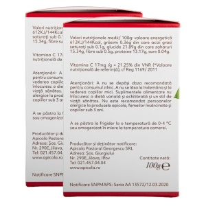 Lăptișor de matcă cu vitamina C naturală din Acerola 100+100g - Img 2