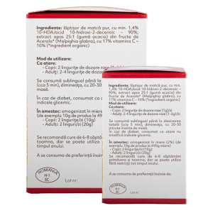 Lăptișor de matcă cu vitamina C naturală din Acerola 100+25g - Img 3