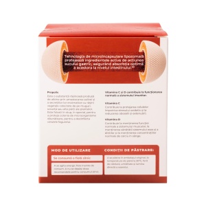 Lipozomal Propolis 100mg, Vitamina C 1000mg, D3 2000ui - 30 fiole - Img 3