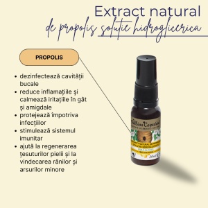 Extract natural de propolis soluție hidroglicerică 20ml - Img 3
